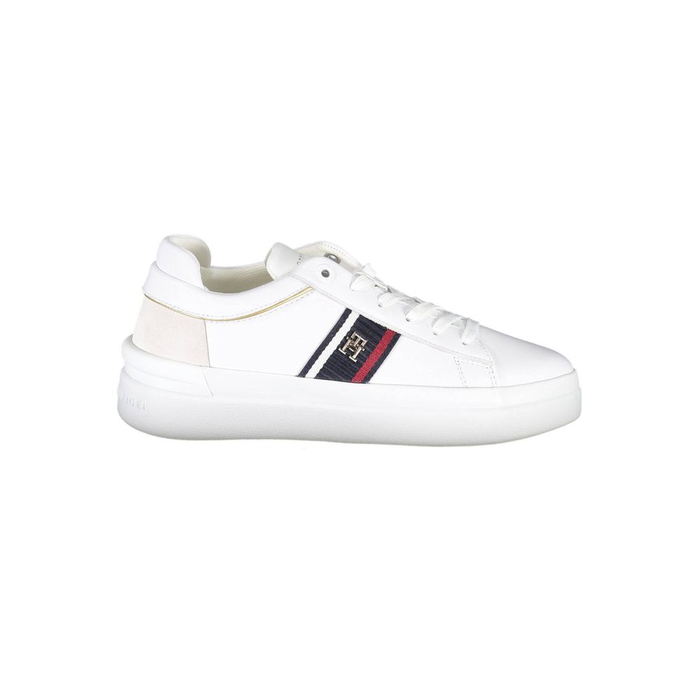 Tommy Hilfiger White Polyester Sneaker Tommy Hilfiger