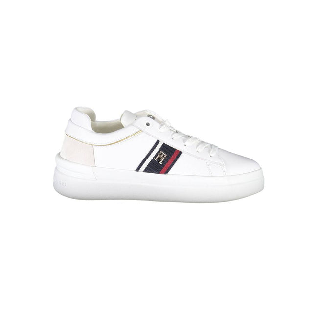 Tommy Hilfiger White Polyester Sneaker Tommy Hilfiger