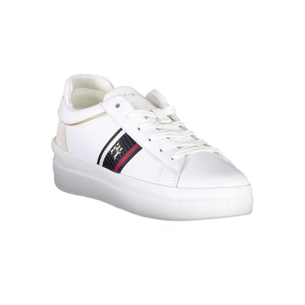 Tommy Hilfiger White Polyester Sneaker Tommy Hilfiger