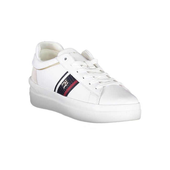Tommy Hilfiger White Polyester Sneaker Tommy Hilfiger