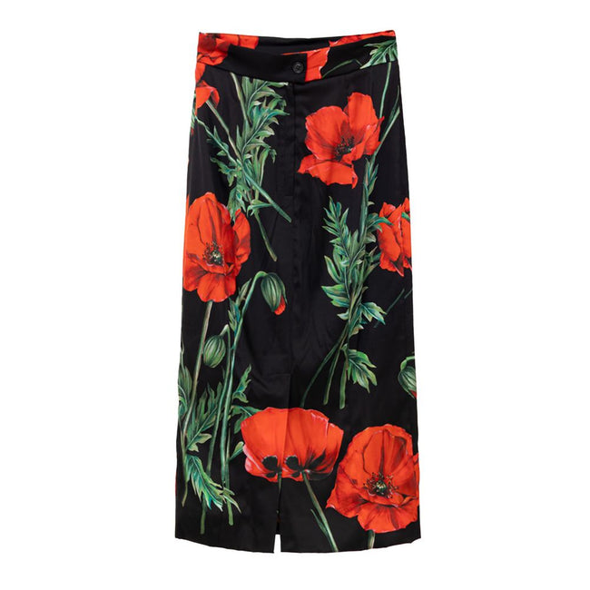 Dolce & Gabbana Bicolor Silk Skirt Dolce & Gabbana