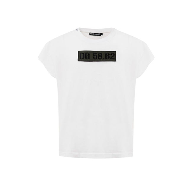 Dolce & Gabbana White Cotton T-Shirt Dolce & Gabbana