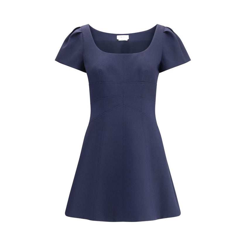 Alexander McQueen Blue Wool Casual Dress Alexander McQueen