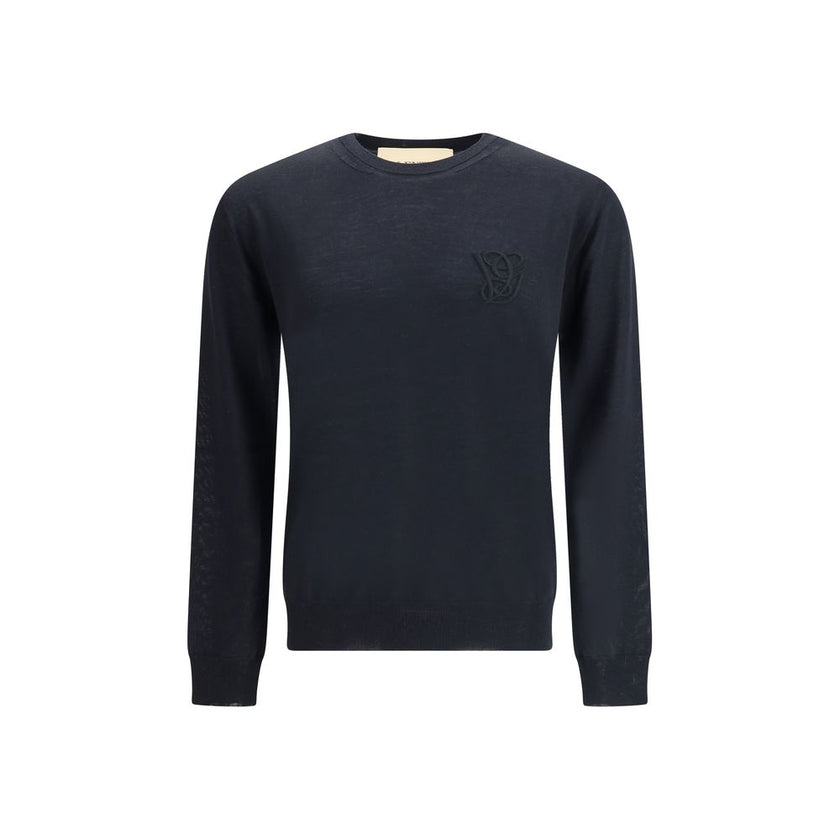 Valentino Black Fleece Wool Sweatshirt Valentino