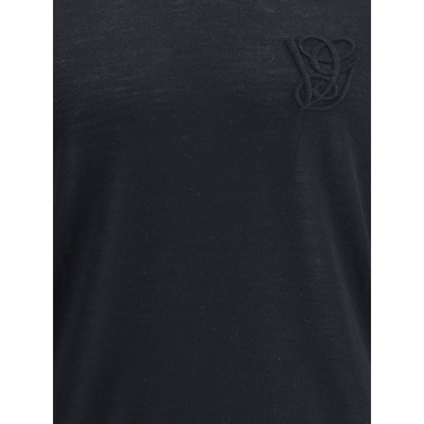 Valentino Black Fleece Wool Sweatshirt Valentino