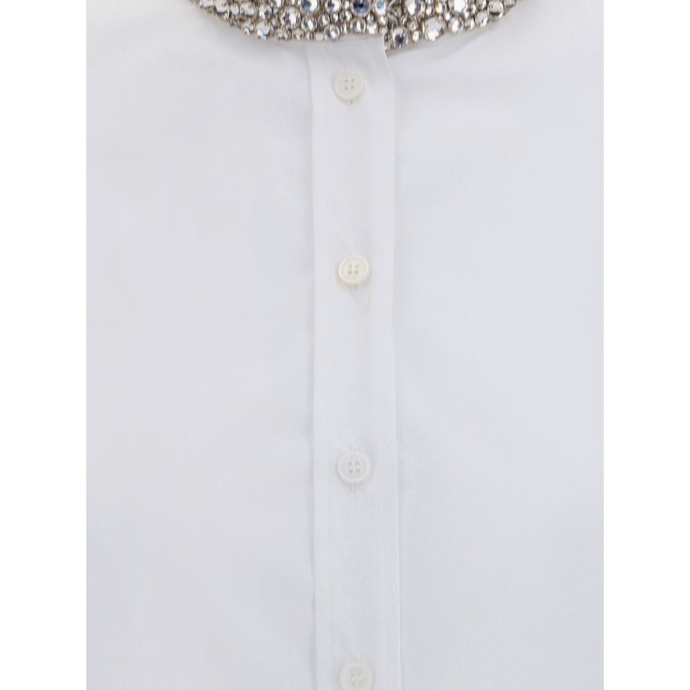 Alexander McQueen Shirt with embellished collar Alexander McQueen