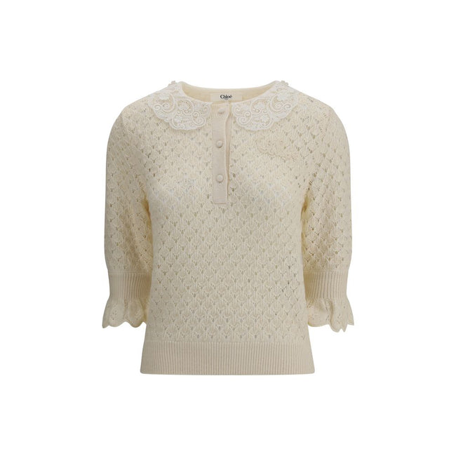 Chloé Sweater with lace collar Chloé