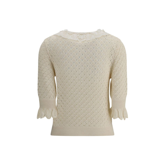 Chloé Sweater with lace collar Chloé