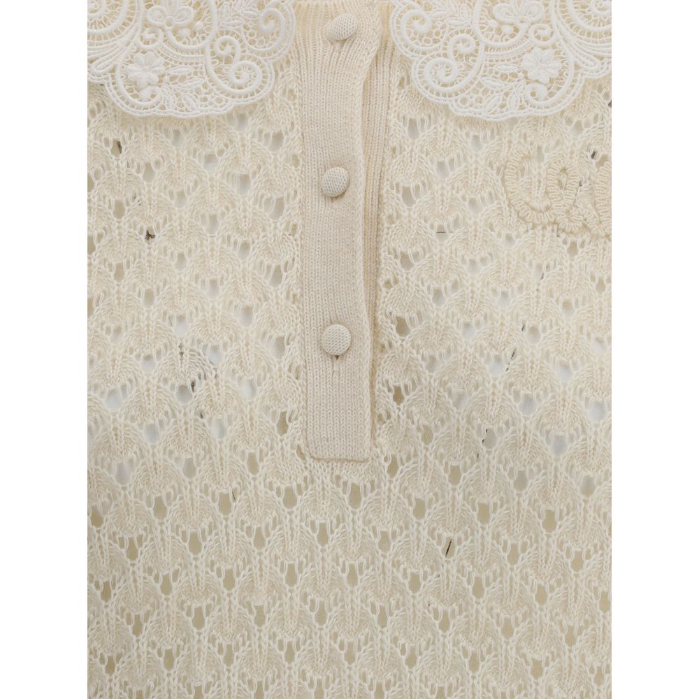 Chloé Sweater with lace collar Chloé