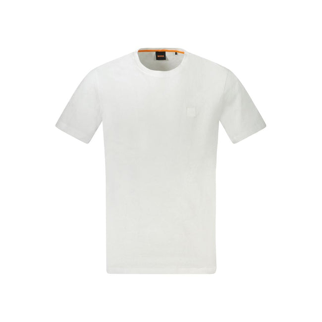 Hugo Boss White Cotton Men T-Shirt Hugo Boss
