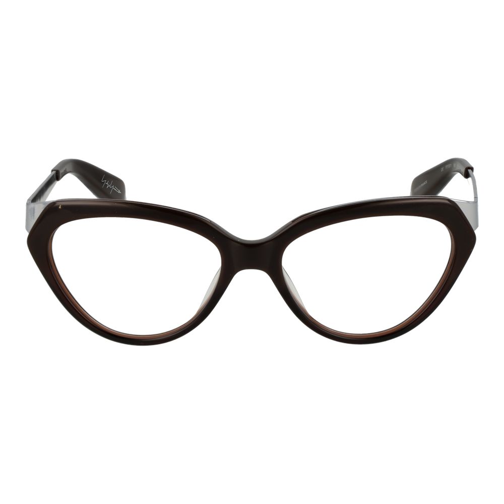 Yohji Yamamoto Brown Unisex Glasses Frame Yohji Yamamoto