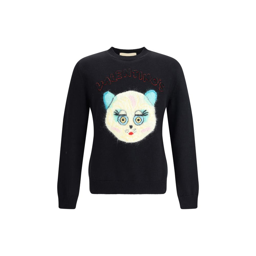 Valentino Black Cotton Sweatshirt Valentino