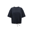 Fabiana Filippi Silk detail T-shirt Fabiana Filippi
