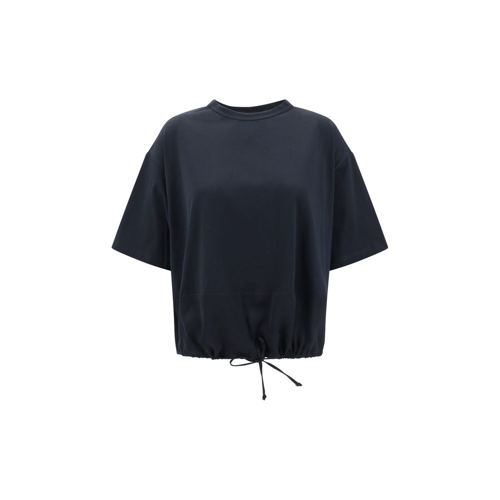 Fabiana Filippi Silk detail T-shirt Fabiana Filippi
