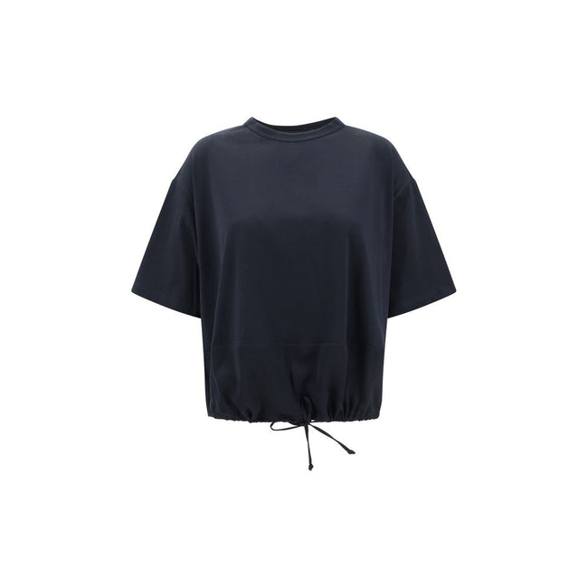 Fabiana Filippi Silk detail T-shirt Fabiana Filippi