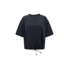Fabiana Filippi Silk detail T-shirt Fabiana Filippi