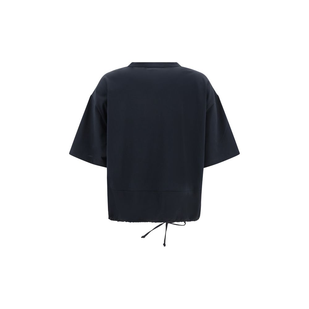 Fabiana Filippi Silk detail T-shirt Fabiana Filippi