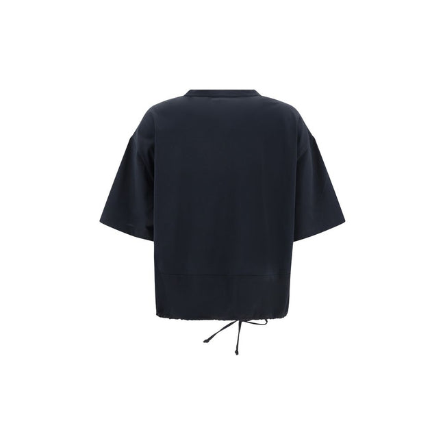 Fabiana Filippi Silk detail T-shirt Fabiana Filippi