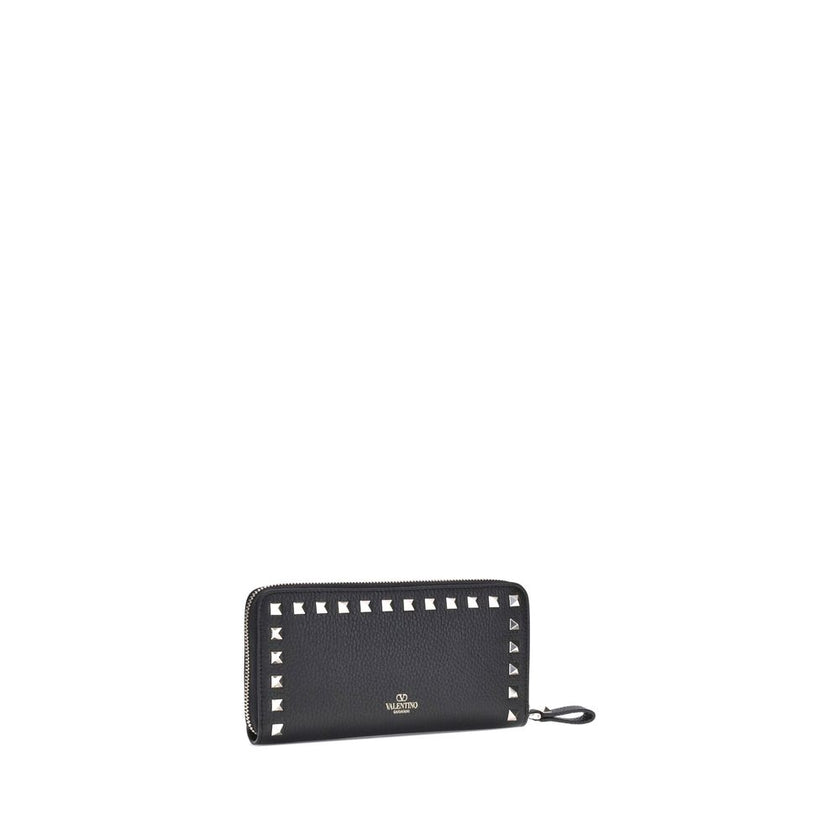 Valentino Garavani Black Calf Leather Bos Taurus Wallet Valentino Garavani