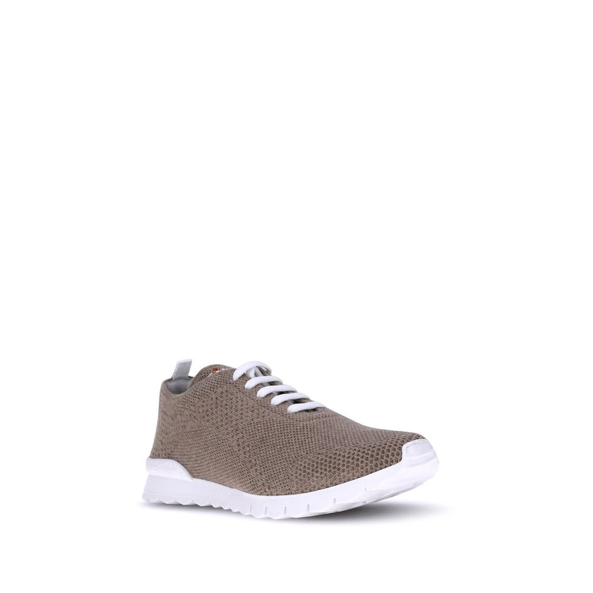 Kiton Brown Cotton Athletic Sneakers Kiton