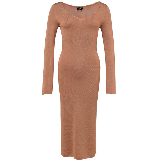 Tom Ford Orange Viscose Long Tom Ford