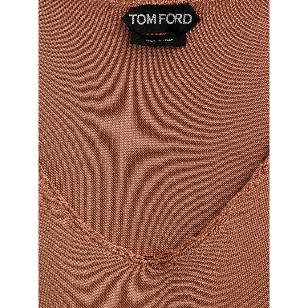 Tom Ford Orange Viscose Long Tom Ford