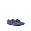 Tod's Blue Suede Leather Moccassin Tod's
