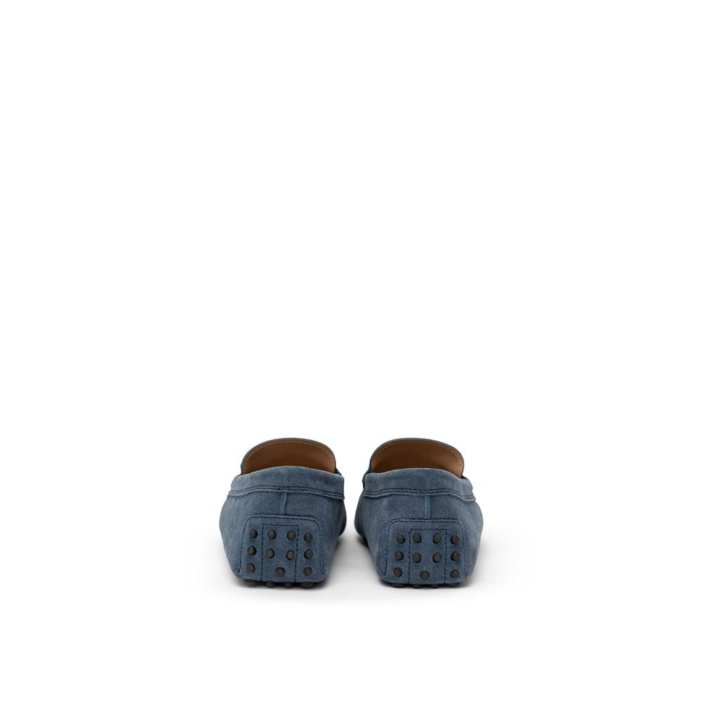 Tod's Blue Suede Leather Moccassin Tod's