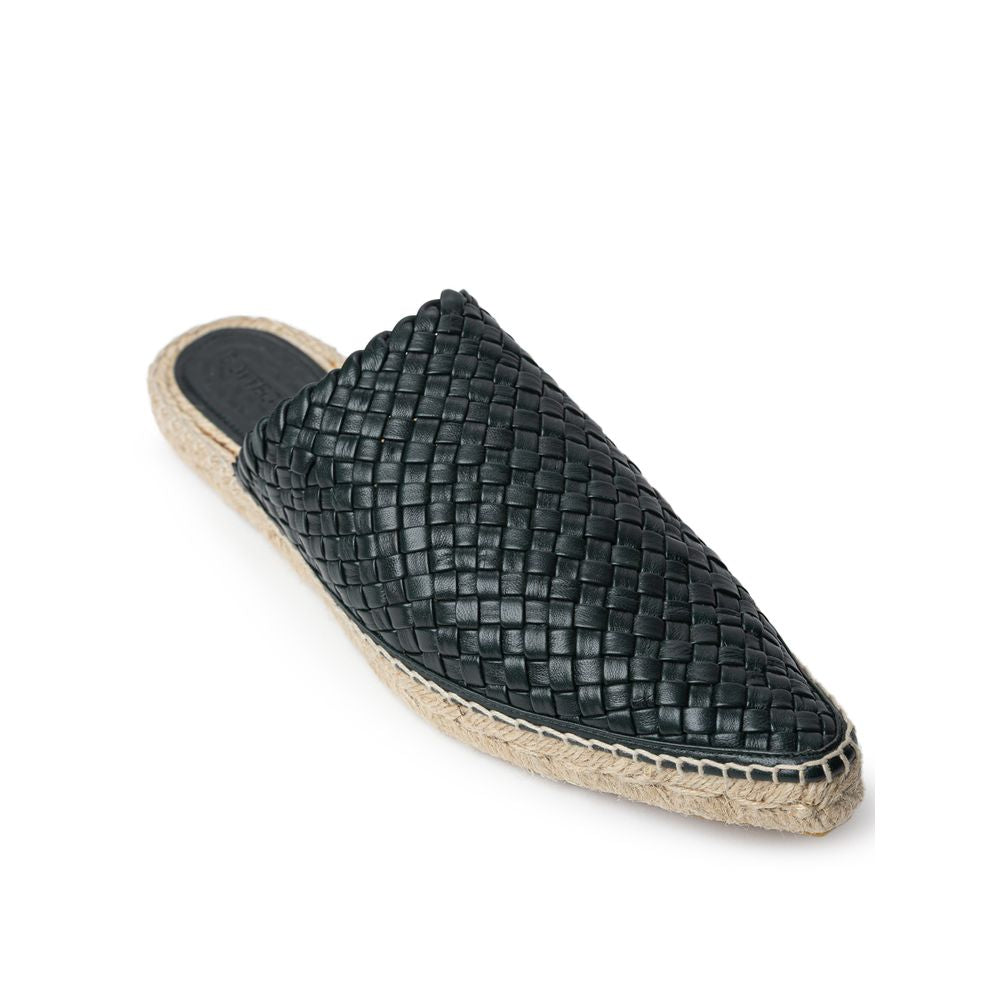 Bottega Veneta Green Leather Espadrille Bottega Veneta