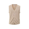 Gran Sasso Beige Cotton Sleveless Jacket Gran Sasso