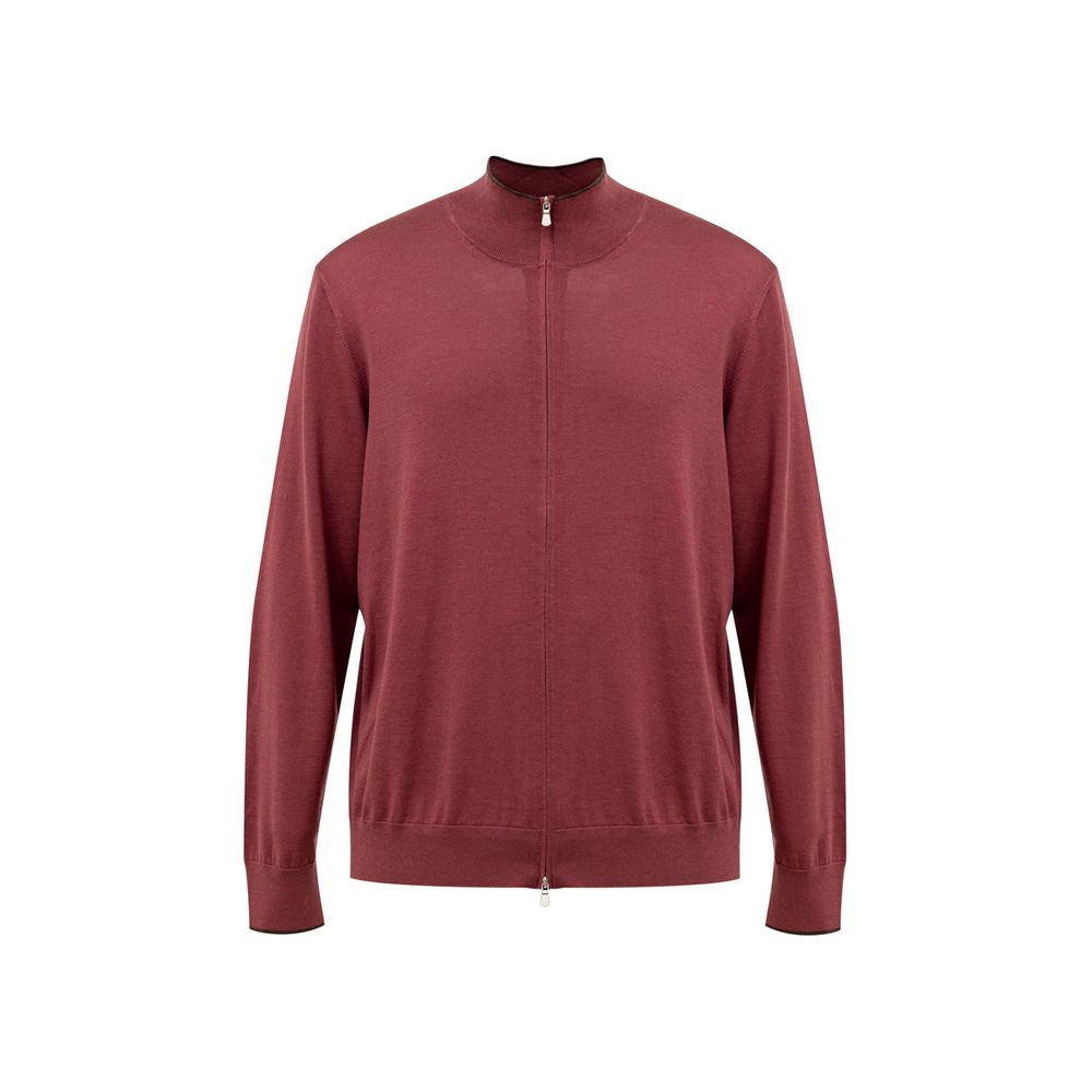 Gran Sasso Red Silk T-Shirt Gran Sasso