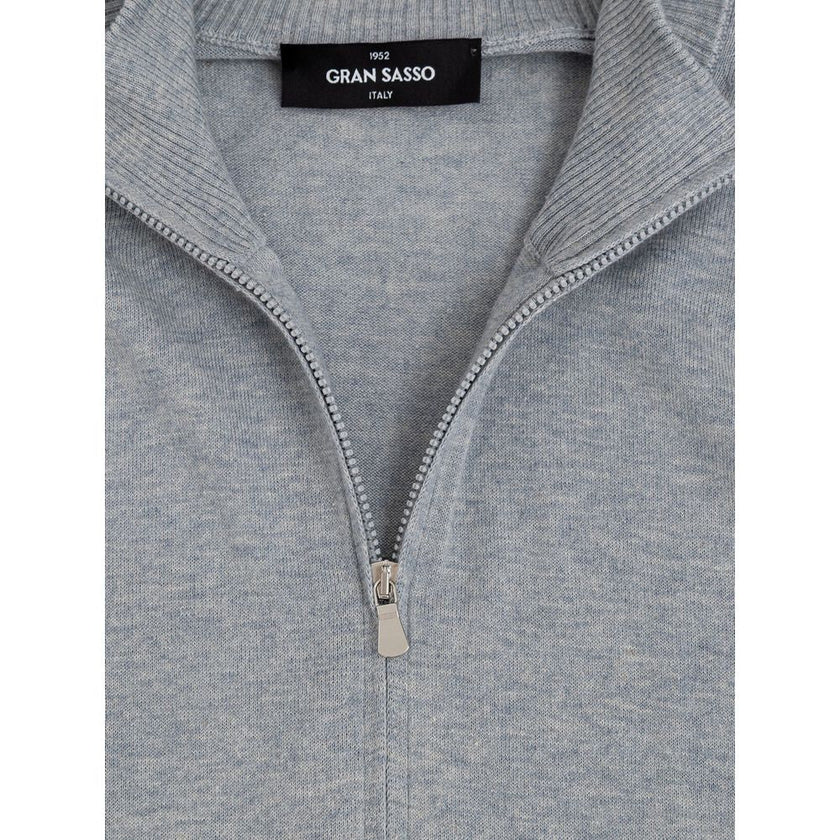 Gran Sasso Gray Cotton Cardigan Gran Sasso