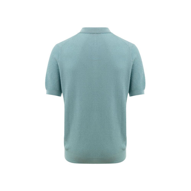 Gran Sasso Blue Cotton Polo Shirt Gran Sasso