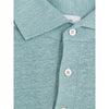 Gran Sasso Blue Linen Polo Shirt Gran Sasso