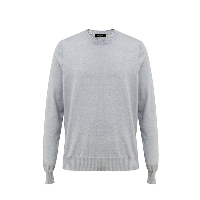 Gran Sasso Blue Cotton Sweater Gran Sasso