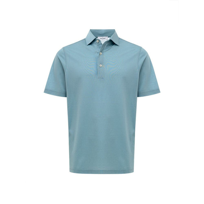 Gran Sasso Blue Cotton Polo Shirt Gran Sasso