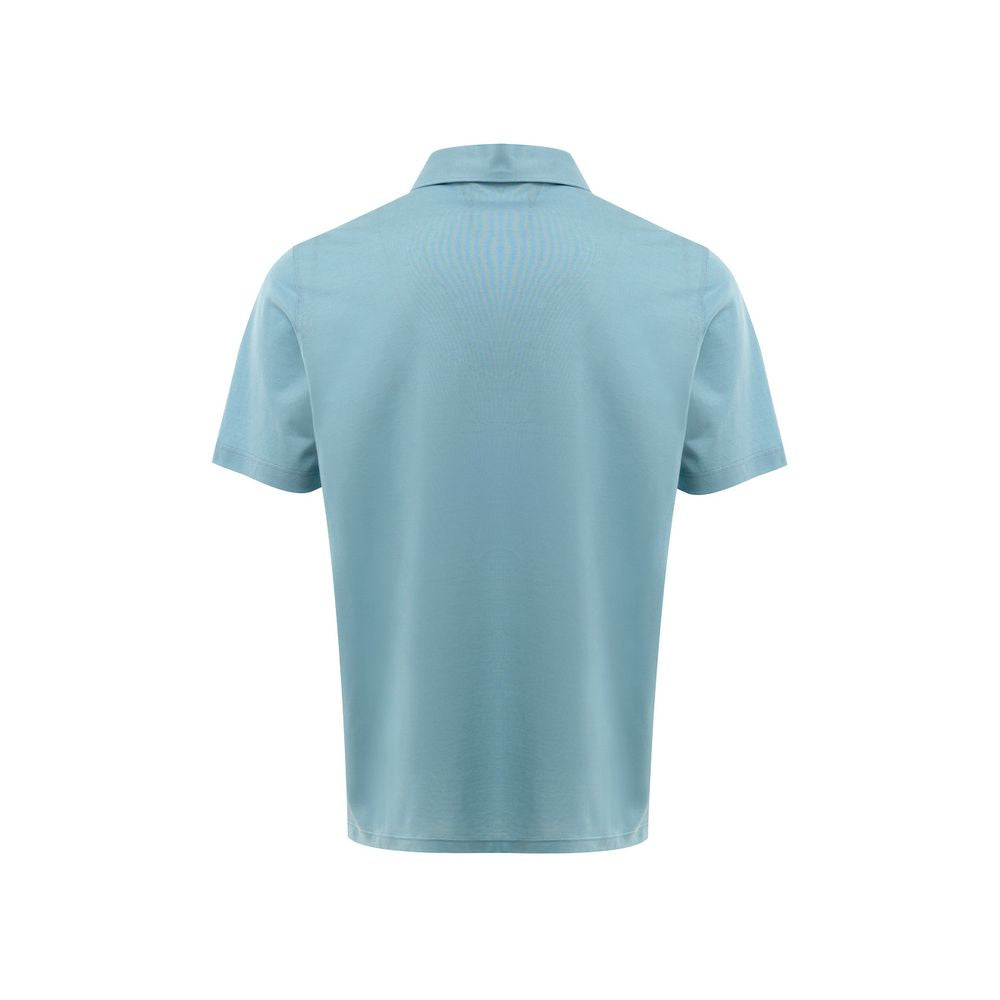 Gran Sasso Blue Cotton Polo Shirt Gran Sasso