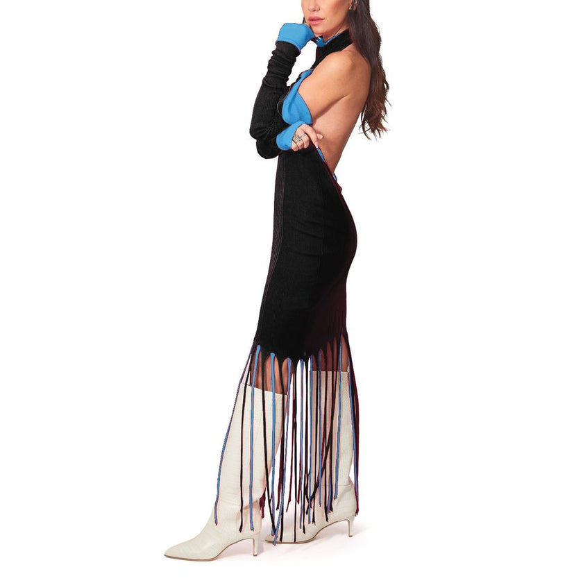 Bottega Veneta Blue Cotton Casual Dress Bottega Veneta