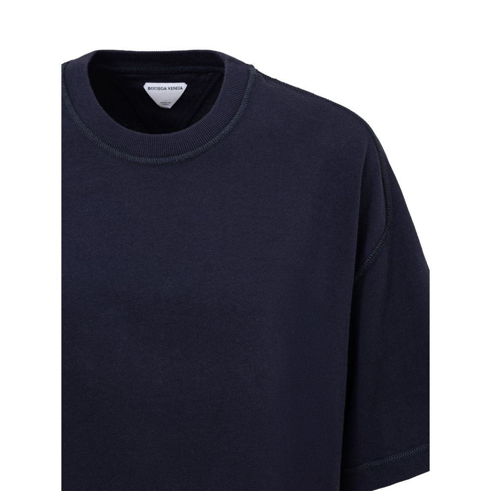 Bottega Veneta Blue Cotton T-Shirt Bottega Veneta