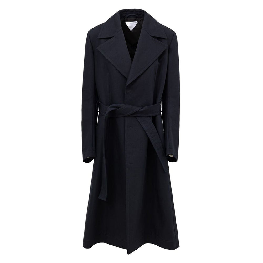 Bottega Veneta Blue Cotton Trench Coat Bottega Veneta