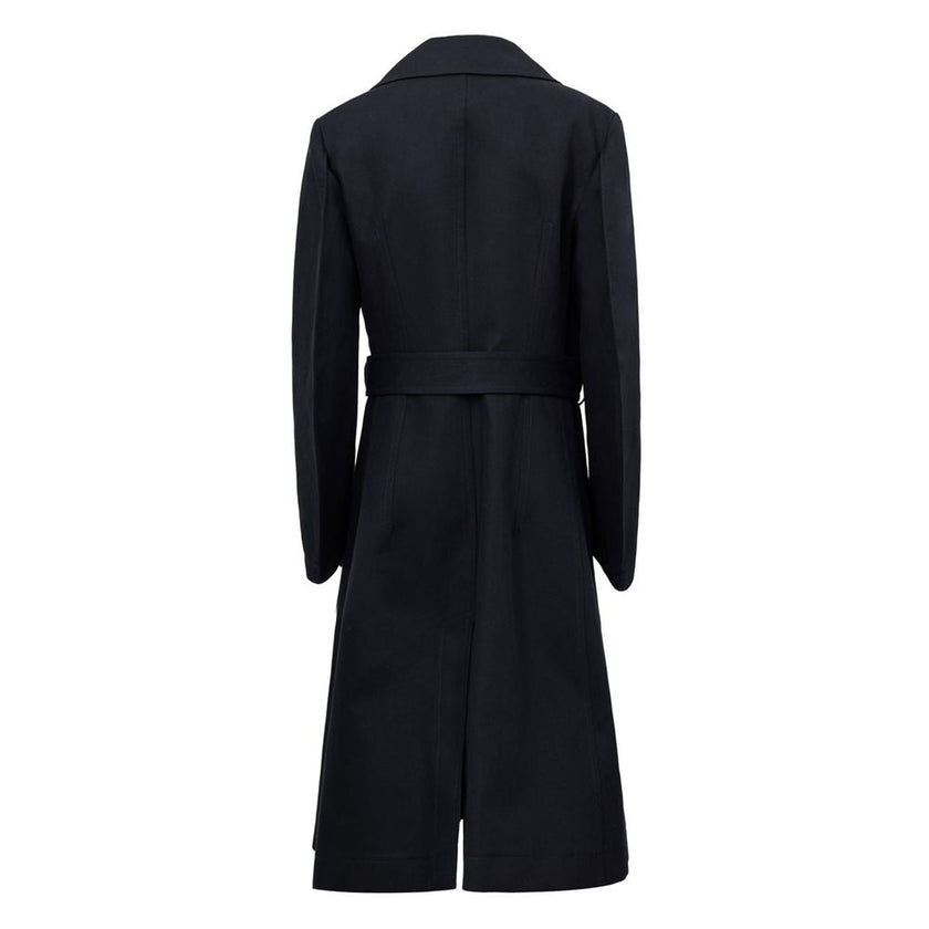 Bottega Veneta Blue Cotton Trench Coat Bottega Veneta