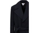 Bottega Veneta Blue Cotton Trench Coat Bottega Veneta