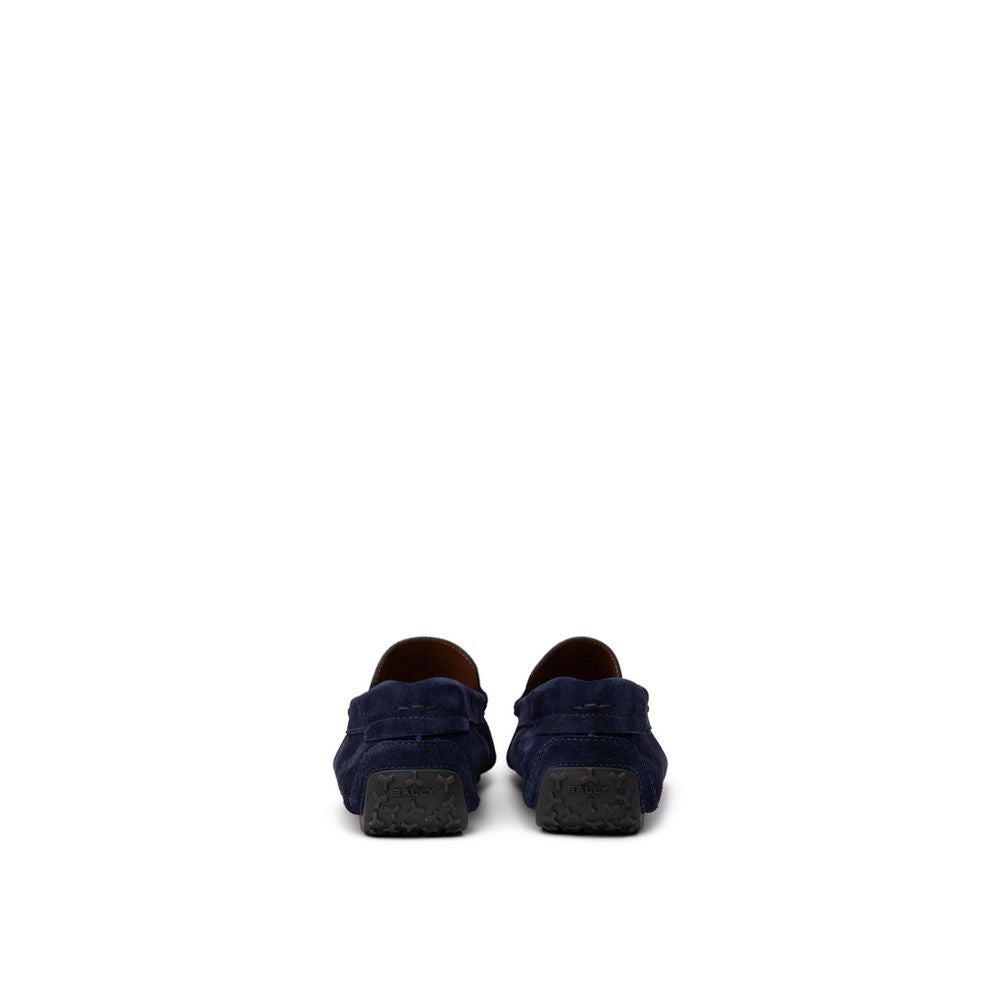 Bally Blue Leather Moccassin Bally