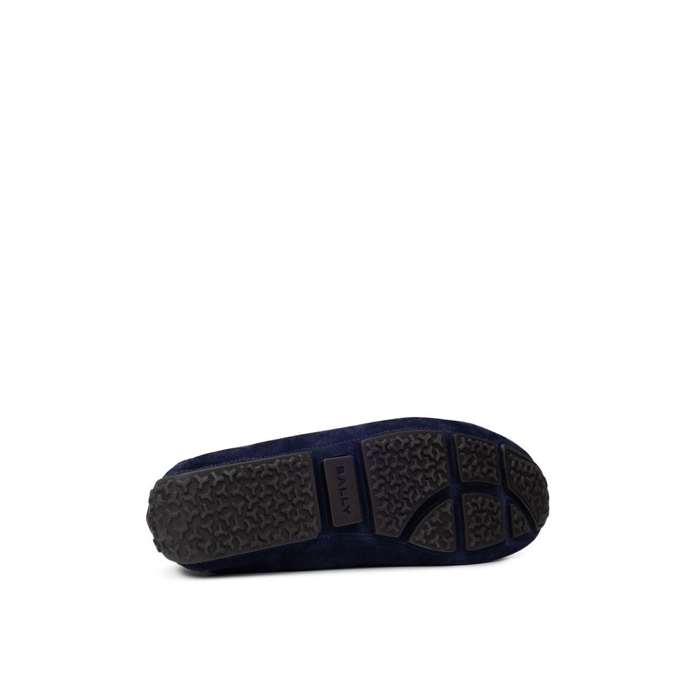 Bally Blue Leather Moccassin Bally