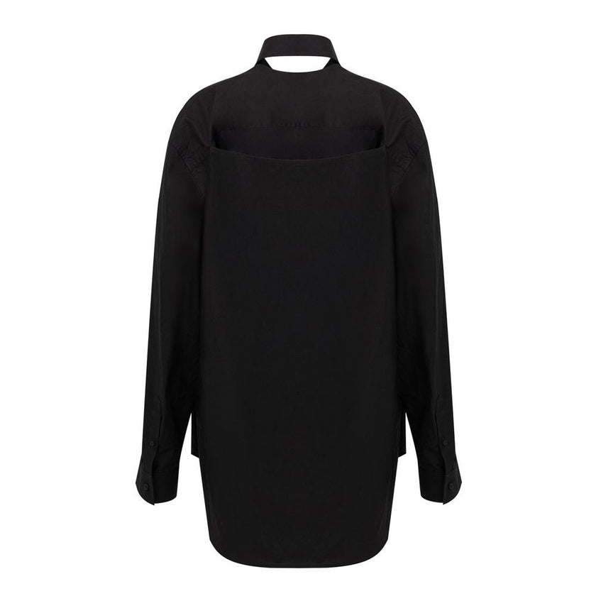 Balenciaga Black Cotton Long Dress Balenciaga