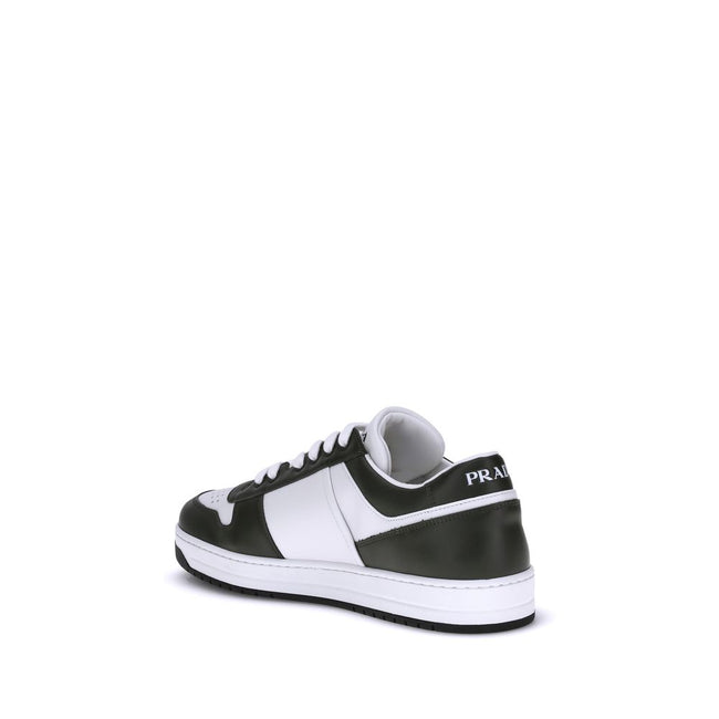 Prada Black Calf Leather Bos Taurus Low Top Sneakers Prada