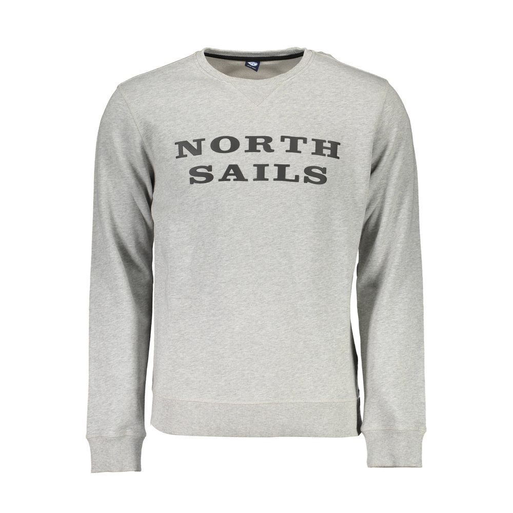 North Sails Gray Organic Cotton Men Sweater North Sails