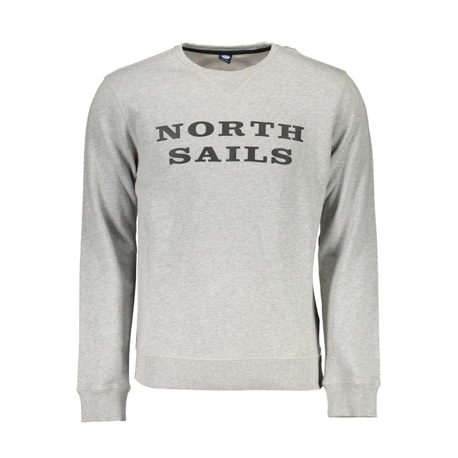 North Sails Gray Organic Cotton Men Sweater North Sails