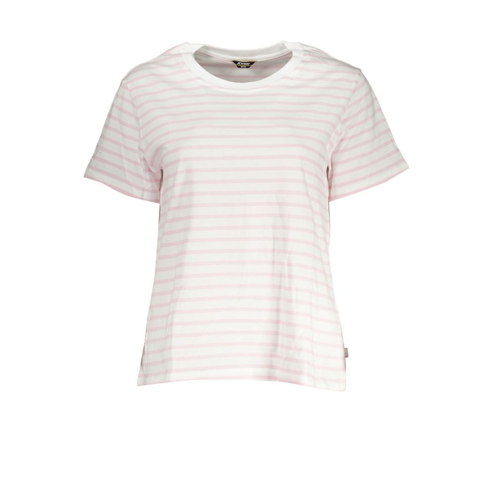 K-WAY White Cotton Women T-Shirt K-WAY