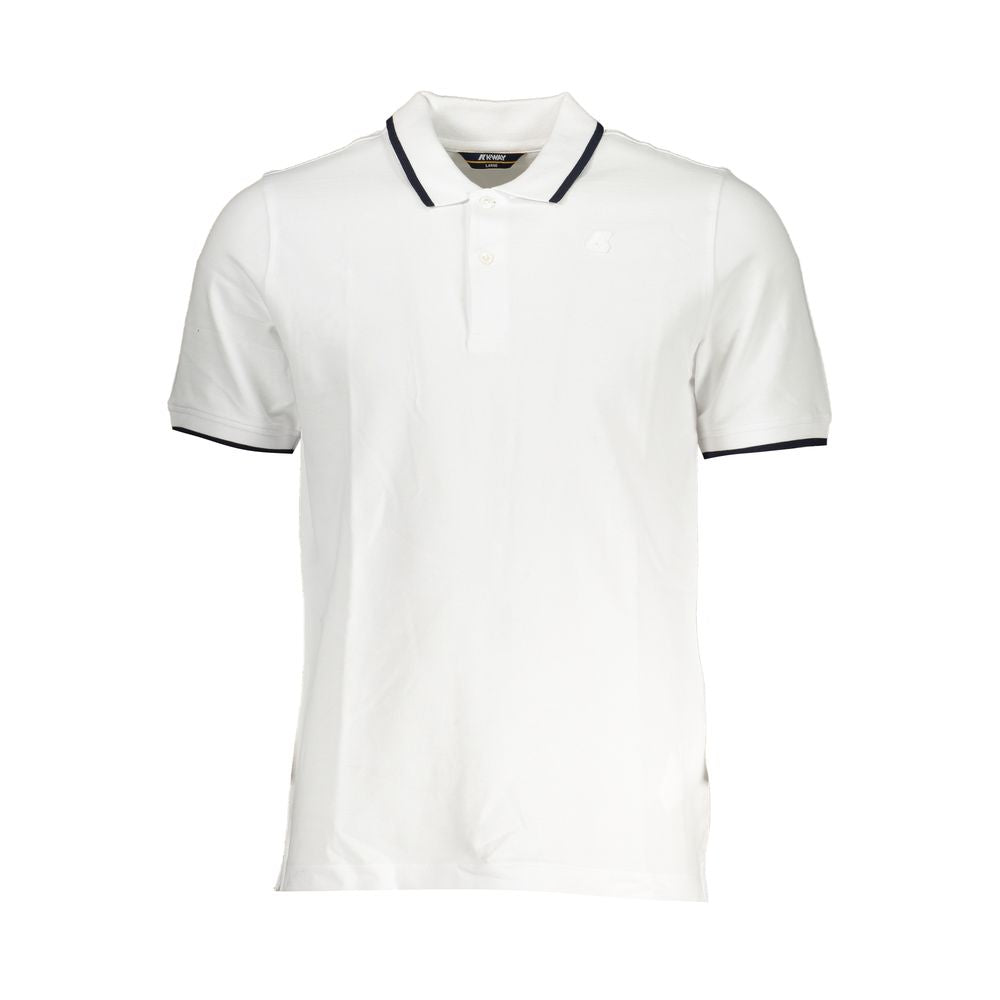 K-WAY White Cotton Polo Shirt K-WAY